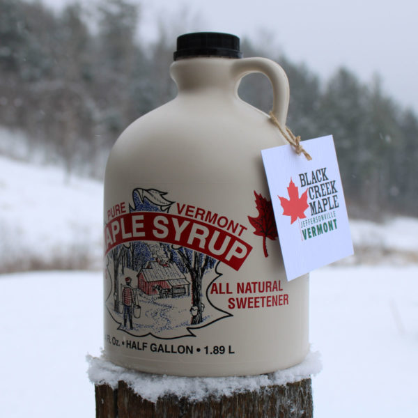 Half-Gallon jug of 100% Vermont Black Creek Maple syrup