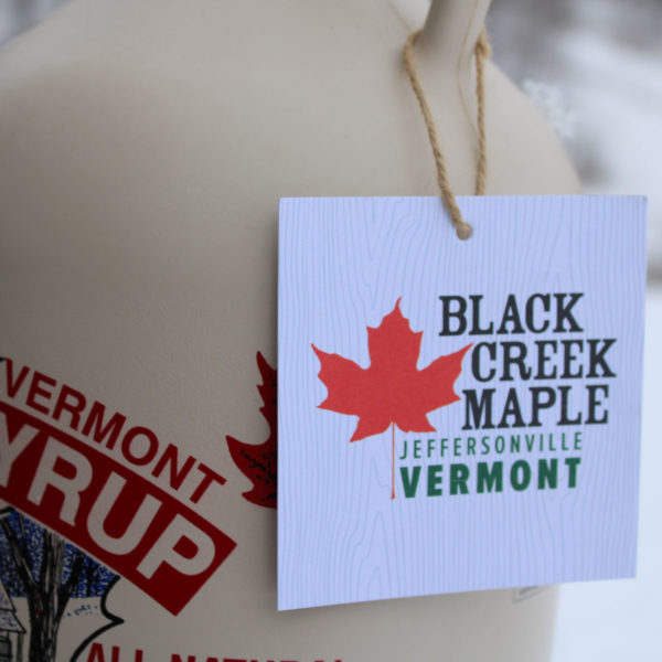 Gallon jug of 100% Vermont Black Creek Maple syrup