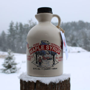 One Quart jug of 100% Vermont Black Creek Maple syrup