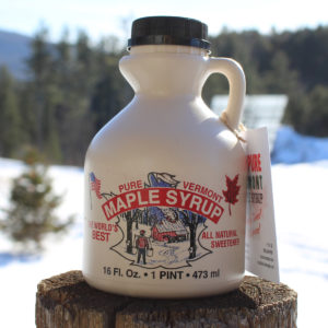 One Pint jug of 100% Vermont Black Creek Maple syrup