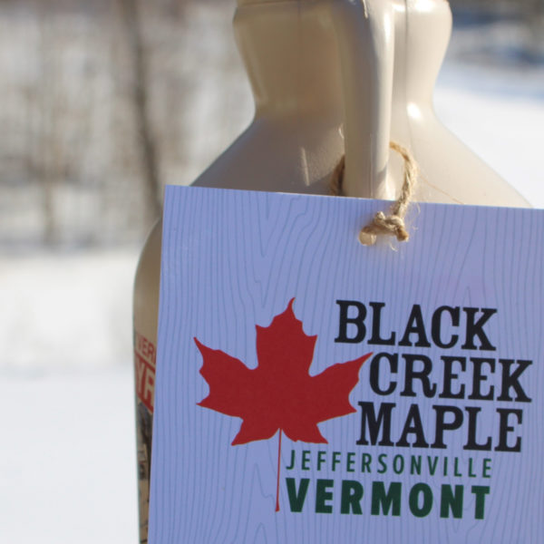 One Pint jug of 100% Vermont Black Creek Maple syrup